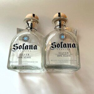 DIY CRAFTING GLASS TEQUILA BOTTLES SET (2) 750 ML